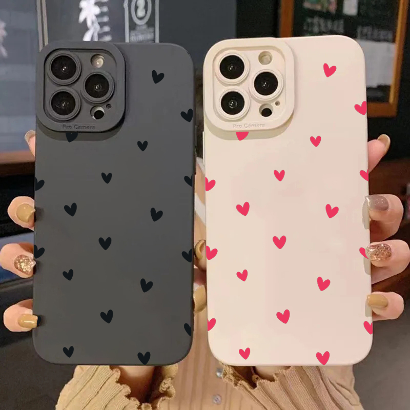 Phone Cases Galaxy S26 Ultra - Siyah Aşk Kalp Koruyucu Telefon Kılıfları