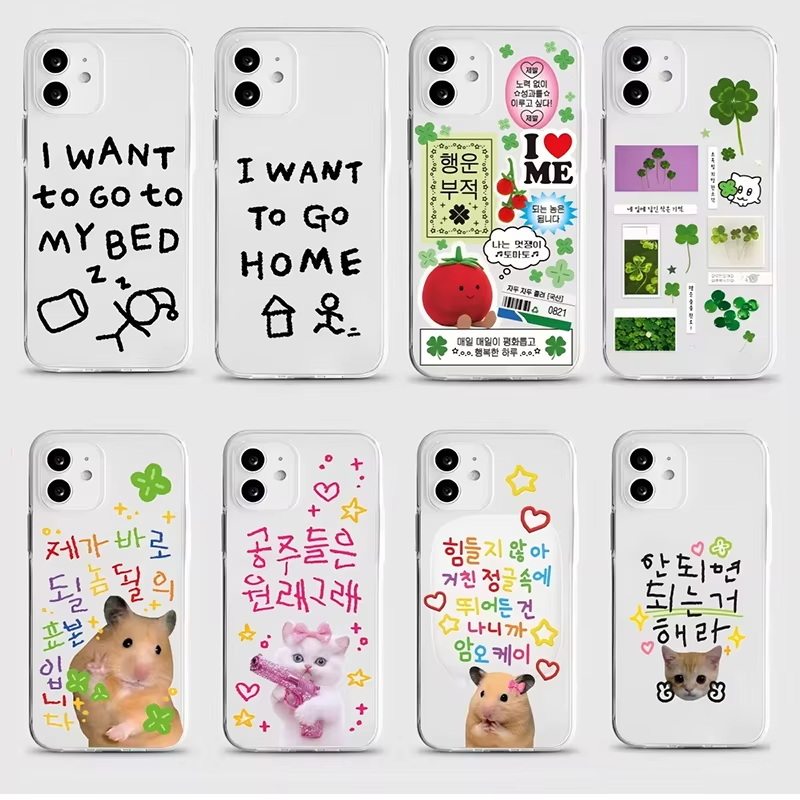 Phone Cases Cute Iphone 13 - Kore Tarzı Sevimli Dört Yapraklı Yonca