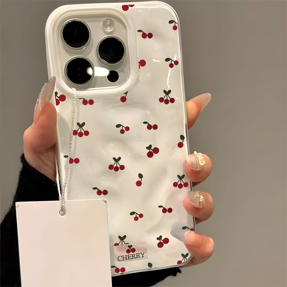 Phone Cases Pinterest - Tatlı Kiraz Desenli Telefon Kılıfı iPhone