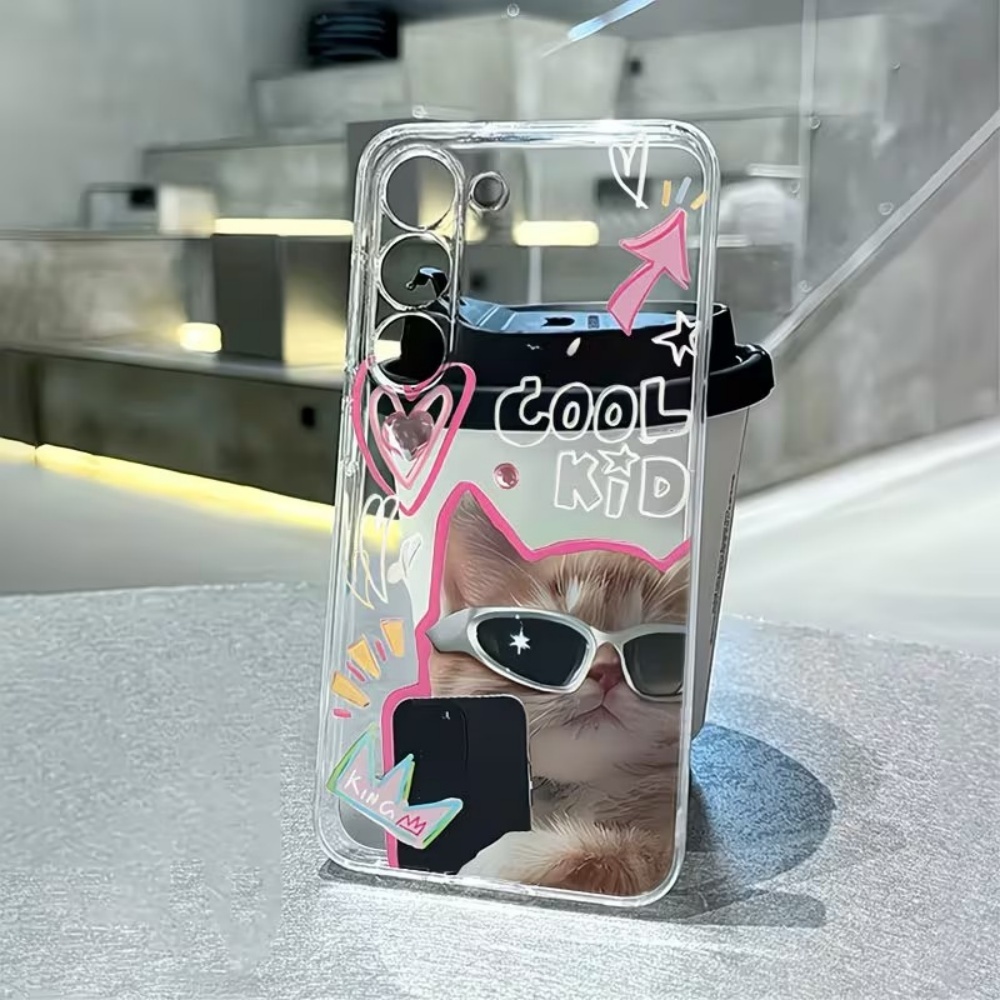 Phone Cases Protective - Yavru Köpek Desenli Şeffaf TPU Telefon