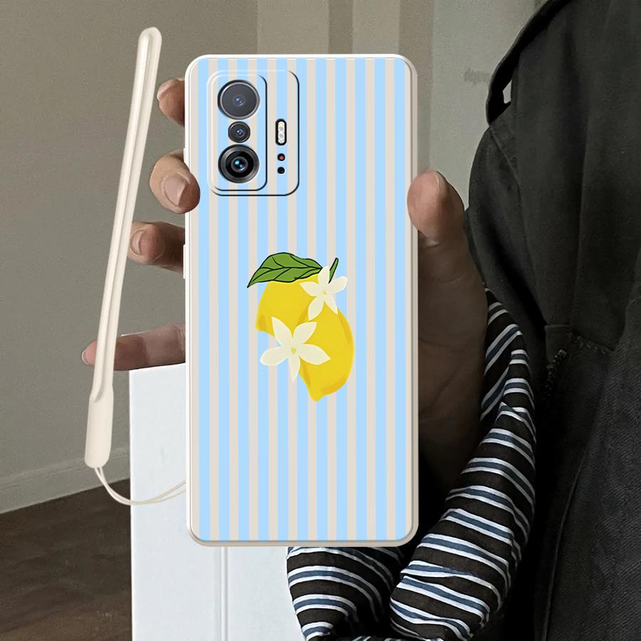Phone Cases Xiaomi - Limon Serin Şerit Desenli Kılıf Xiaomi