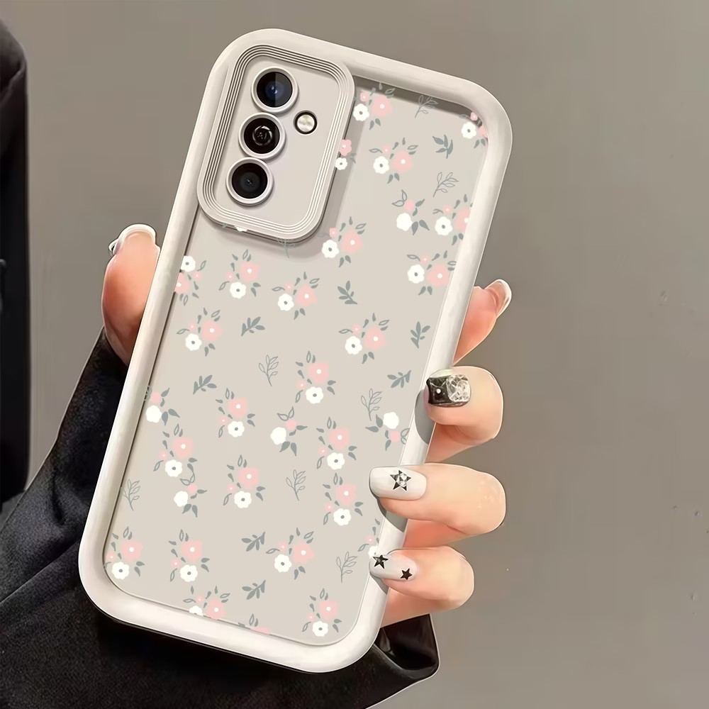 Phone Cases Vintage - Vintage Çiçek Desenli Mat Kum Rengi
