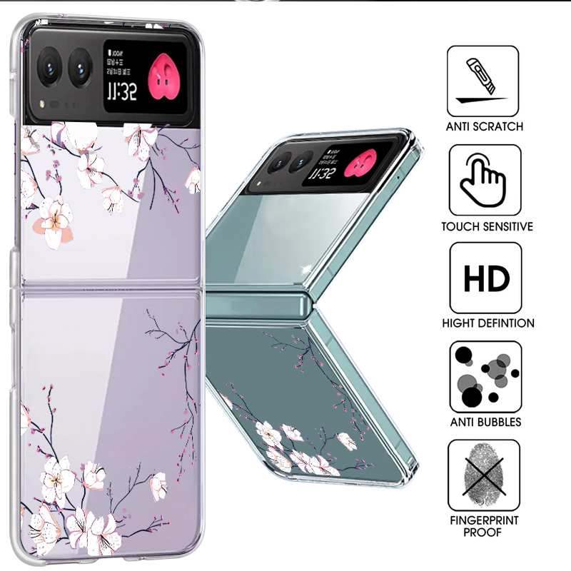 Phone Cases Motorola - Beyaz Çiçek Desenli Telefon Kılıfı Motorola