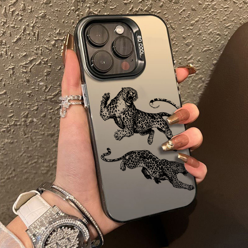 Phone Cases Vintage - Vintage Leopar Çizimli Telefon Kılıfı iPhone