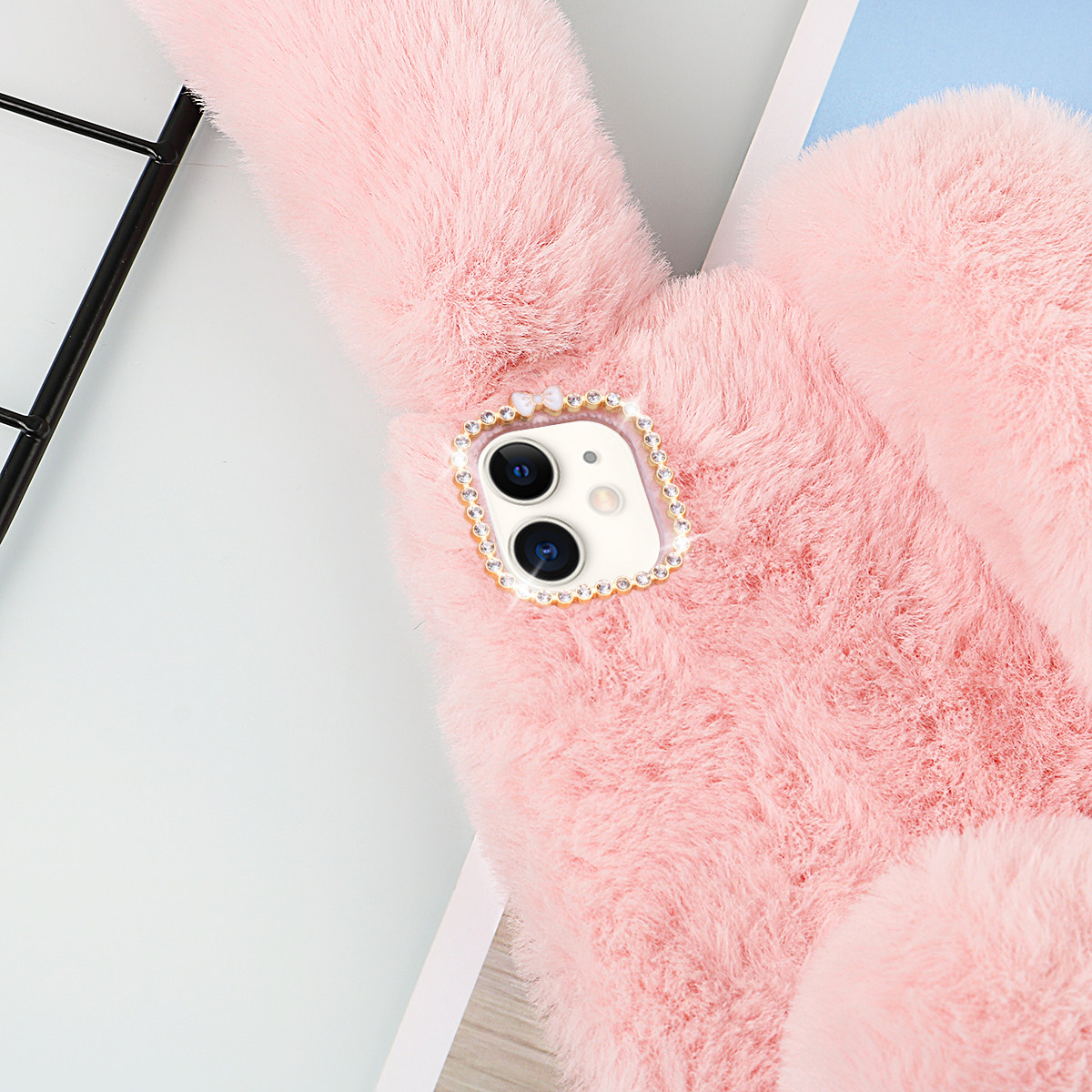 Phone Cases Protective - 12 Mini 5.4 İnç Tavşan Kulaklı