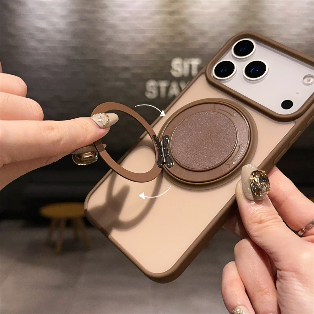 Matte Frosted Case - 360 Derece Dönebilen Manyetik Kılıf iPhone