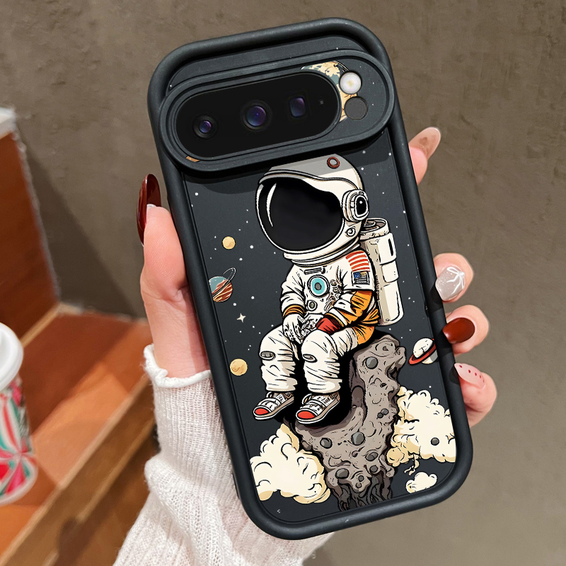 Phone Cases Google Pixel 9 - Karikatür Astronot Baskılı TPU Telefon Kılıfı