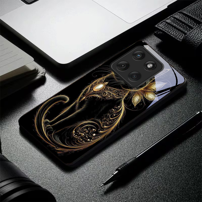 Mistik Altın İnci Kedi Siyah C - Phone Cases Motorola incelemesi ve fiyatı