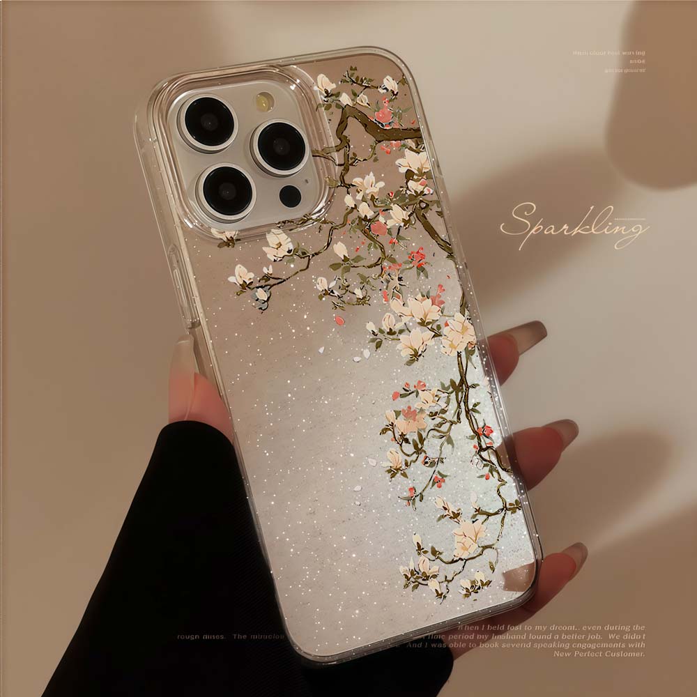 Vintage Manolya Çiçekli Simli  - Phone Cases Vintage incelemesi ve fiyatı