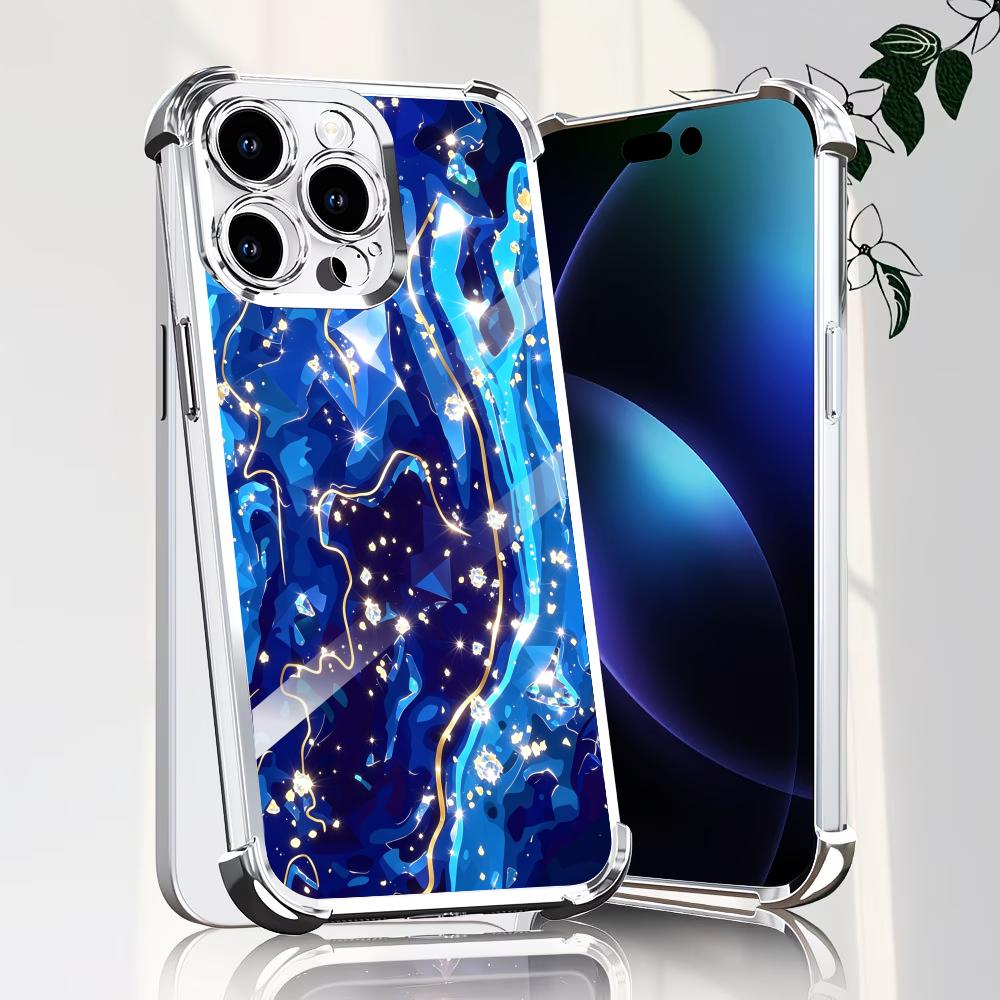 Zarif Koyu Mavi dokulu cam tel - Phone Cases Rhode incelemesi ve fiyatı